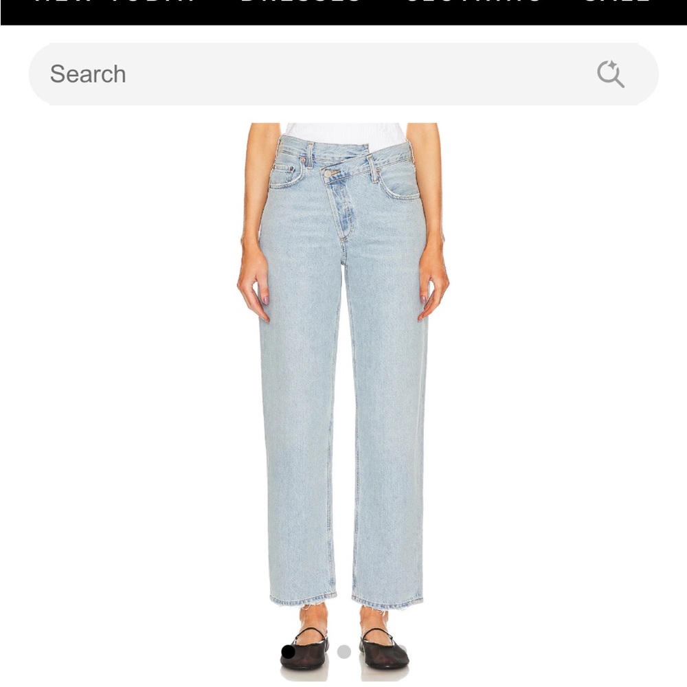 Agolde criss cross denim straight leg